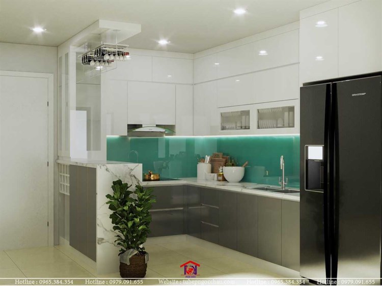Tủ bếp acrylic AC 31