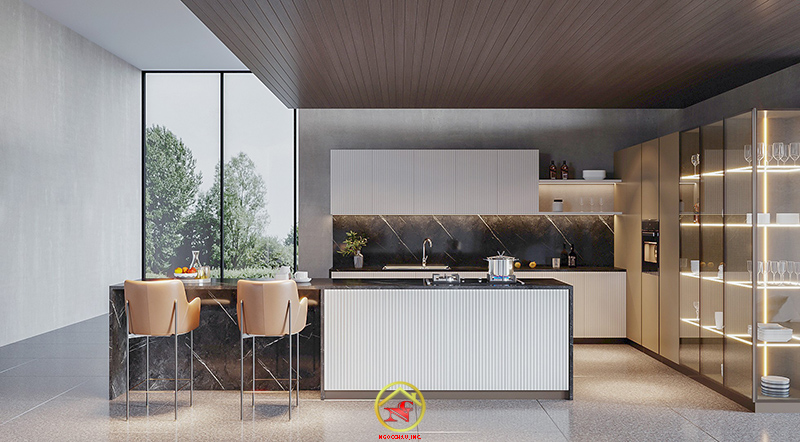 Tủ bếp, tu bep, tủ bếp nhựa acrylic, tủ bếp ngọc châu, nội thất ngọc ...