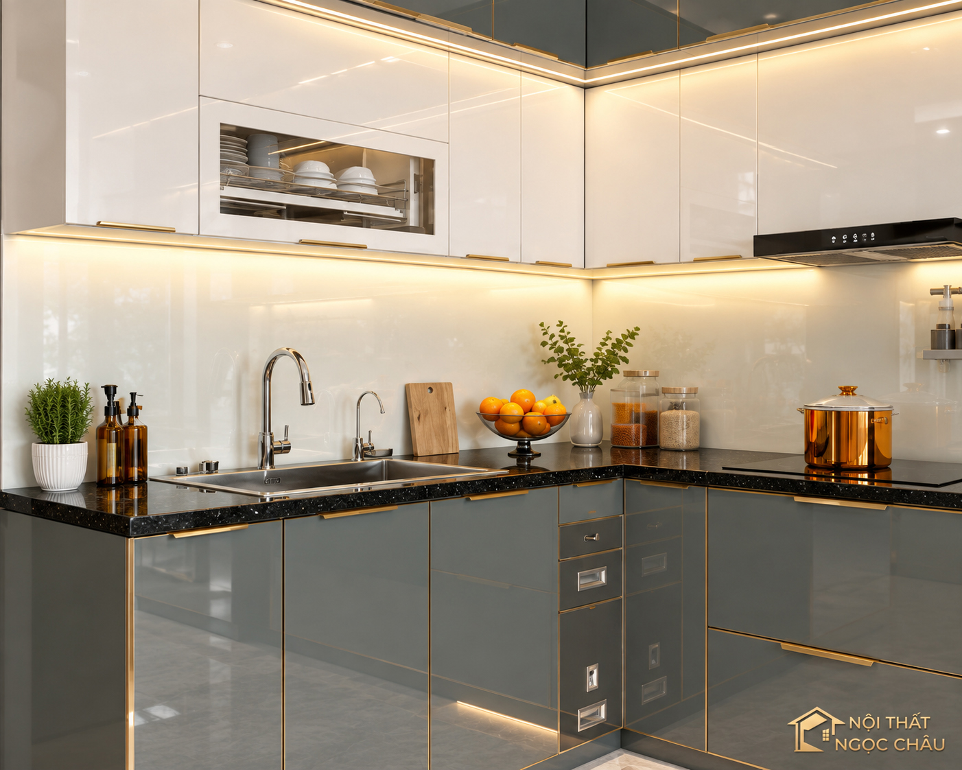 Tủ bếp inox Anh Dũng cầu diễn