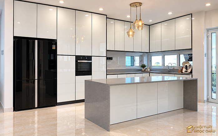 Báo giá tủ bếp inox cánh kính