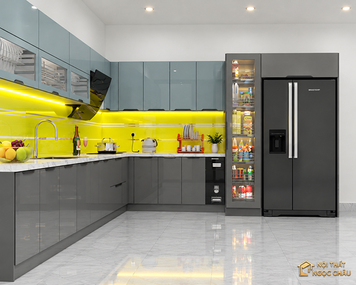 Cách tính giá tủ bếp inox cánh kính: Bộ tủ 5m hết bao nhiêu tiền?