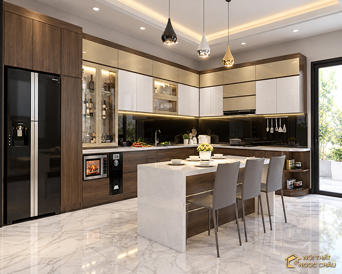 Thi công tủ bếp nhựa trọn gói