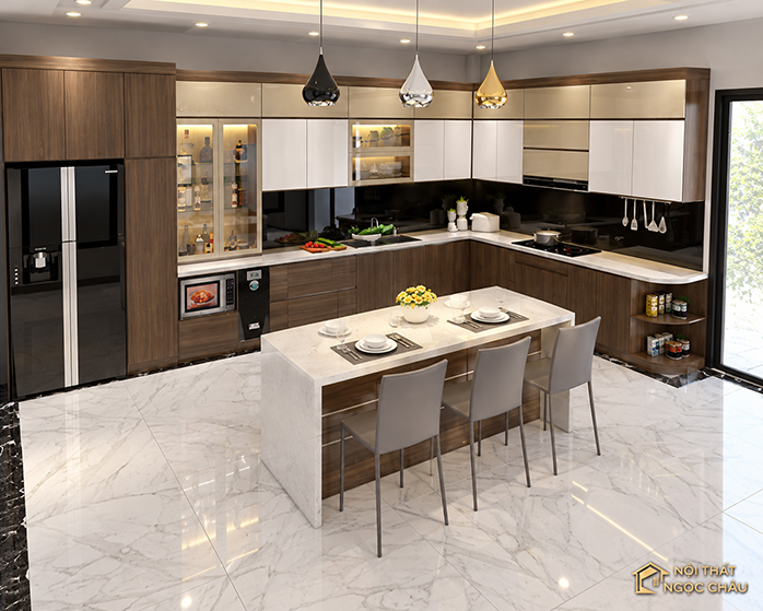 Thi công tủ bếp nhựa trọn gói
