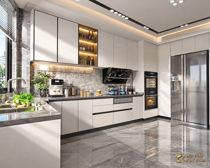 Tủ bếp nhựa Acrylic Anh Bách- Bắc Cầu