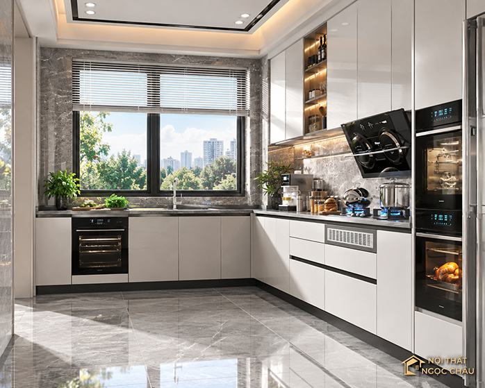 Tủ bếp nhựa Acrylic Anh Bách- Bắc Cầu