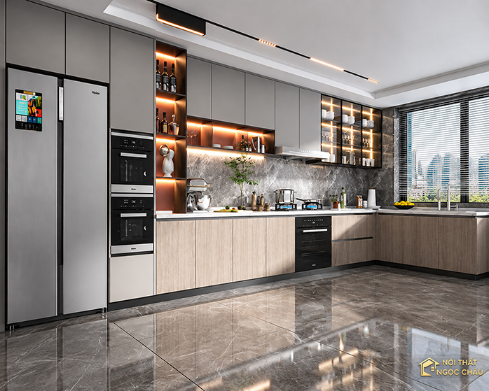 Xu hướng thiết kế tủ bếp Laminate năm 2026