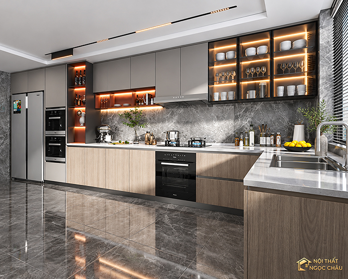 Xu hướng thiết kế tủ bếp Laminate năm 2026