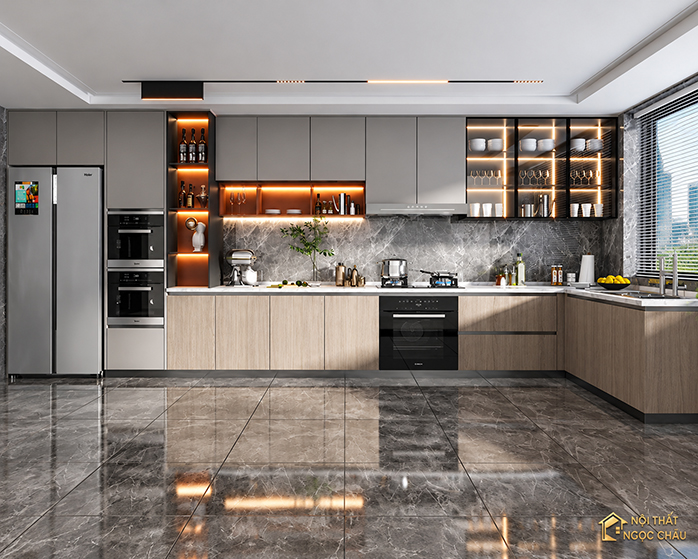 Xu hướng thiết kế tủ bếp Laminate năm 2026
