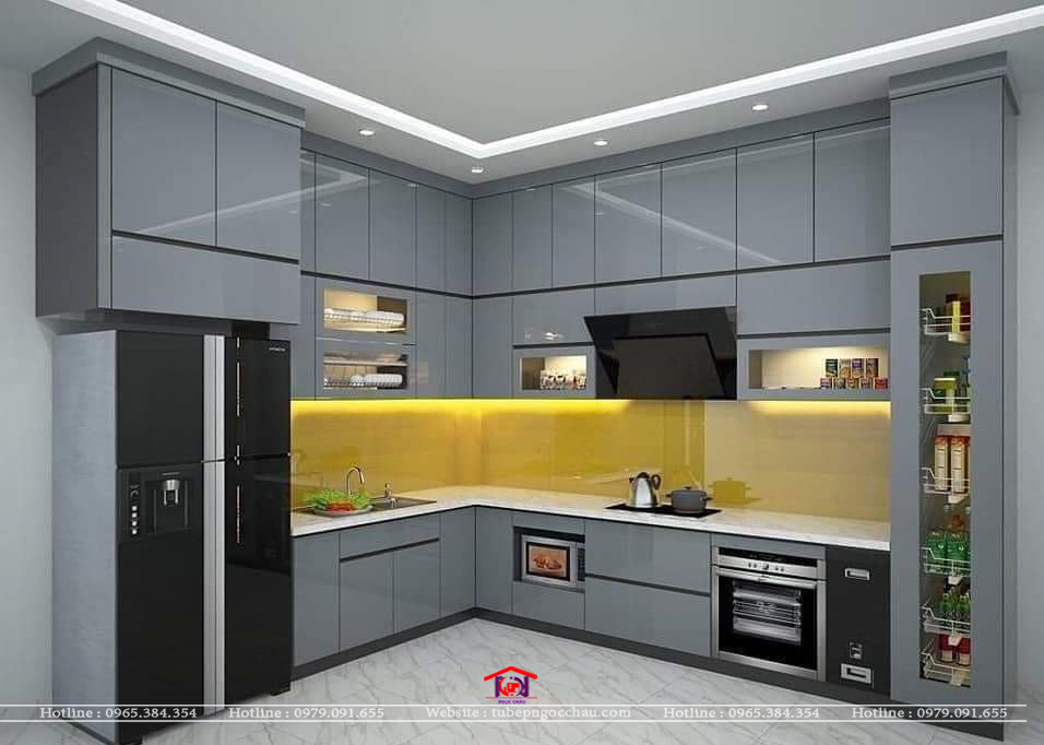 tủ bếp acrylic TBA59, tủ bếp nhựa, tủ bếp acrylic, tủ bếp gỗ an ...