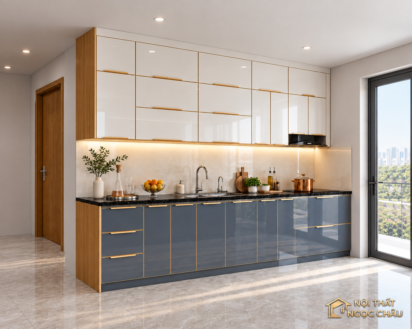 Tủ bếp anh Hùng chung cư khải sơn