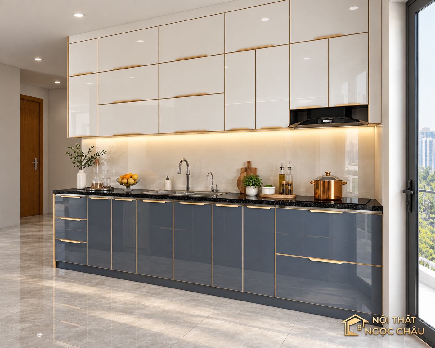 Tủ bếp anh Hùng chung cư khải sơn