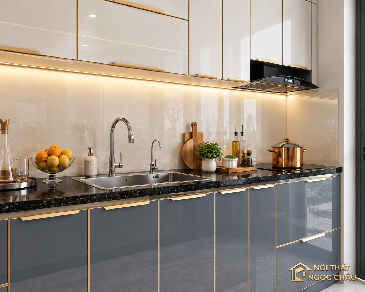 Tủ bếp anh Hùng chung cư khải sơn
