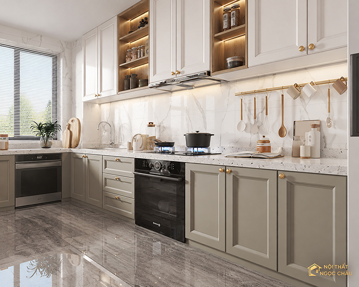 TỦ BẾP LAMINATE AN CƯỜNG -Anh Thắng, Bắc giang