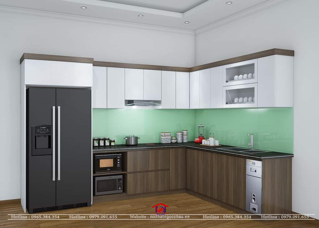 Tủ bếp, tu bep, tủ bếp melamine, tủ bếp ngọc châu, nội thất ngọc châu ...