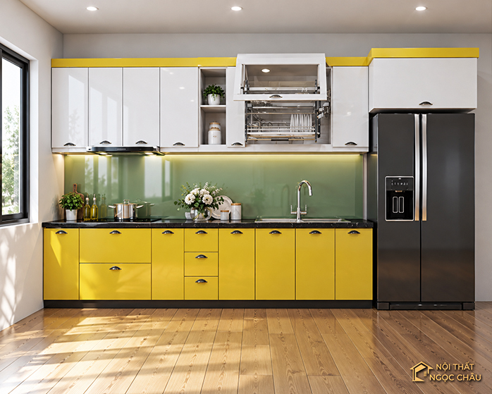 Tủ bếp nhựa Acrylic chú Long - Lâm Du