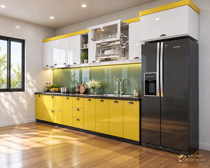 Tủ bếp nhựa Acrylic chú Long - Lâm Du