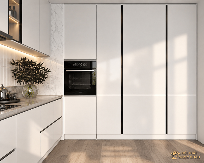 Tủ bếp nhựa Acrylic cô Mạnh Ỷ Lan