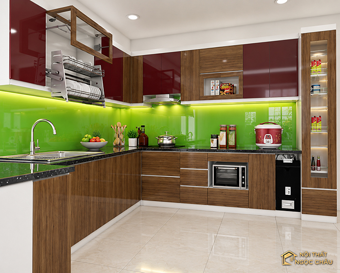 Tủ bếp nhựa Acrylic giá bao nhiêu 1 mét