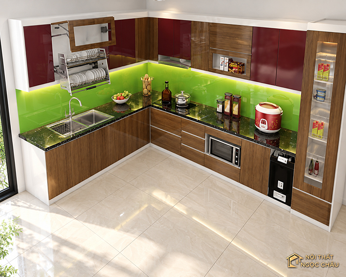 Tủ bếp nhựa Acrylic giá bao nhiêu 1 mét