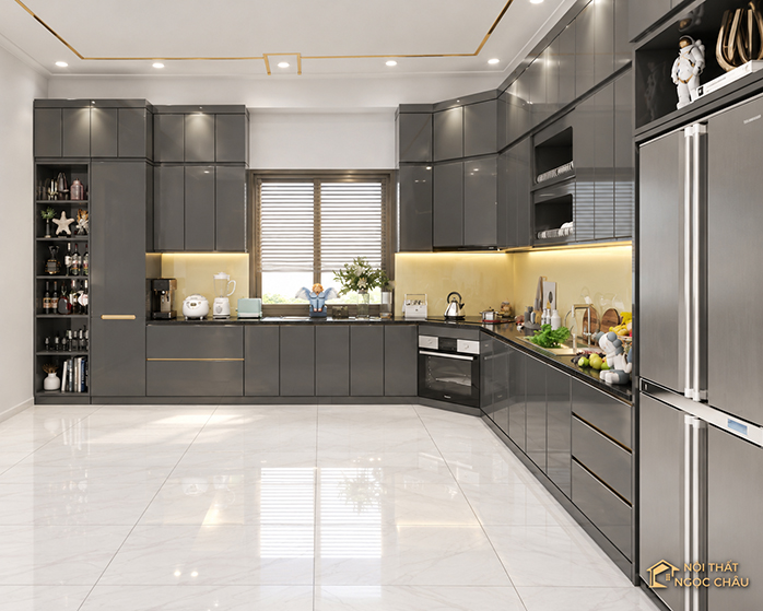 Tủ bếp nhựa Acrylic Anh Hồng - Hà Đông
