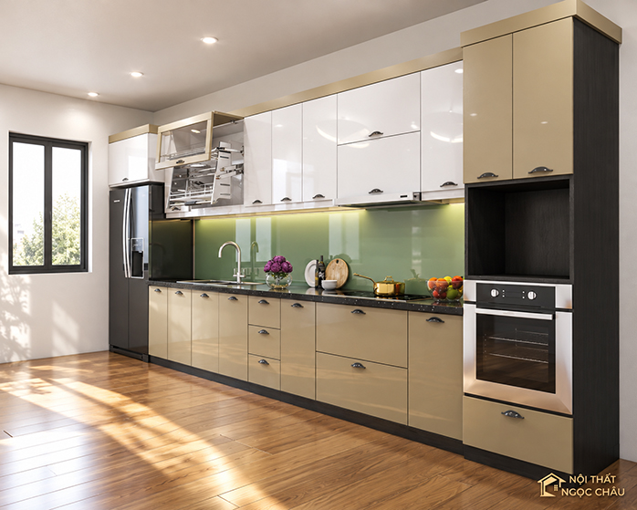 Tủ bếp nhựa Acrylic thùng inox 304 Anh Hoặt- Đông trù