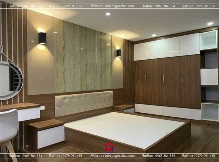 Công trình nội thất gỗ An Cường- Chung cư Vhinhome 3 phòng ngủ 1 phòng bếp