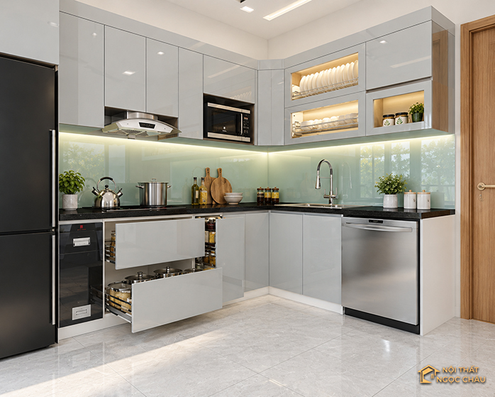 Làm tủ bếp tại Việt Hưng – Tham khảo công trình chung cư K6 của Ngọc Châu