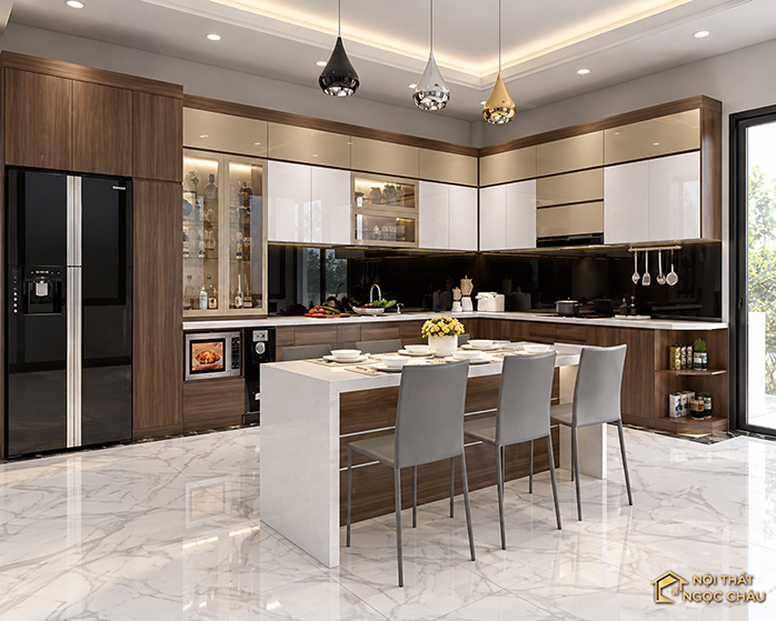 Thi công tủ bếp nhựa trọn gói