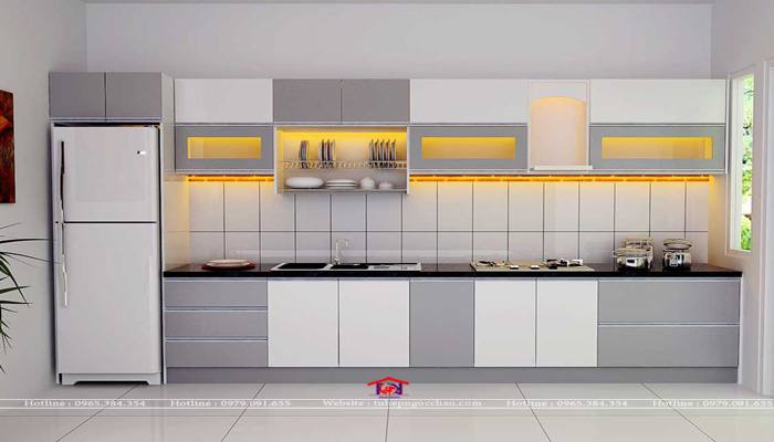 Tủ bếp acrylic nhựa Picomat TBA83