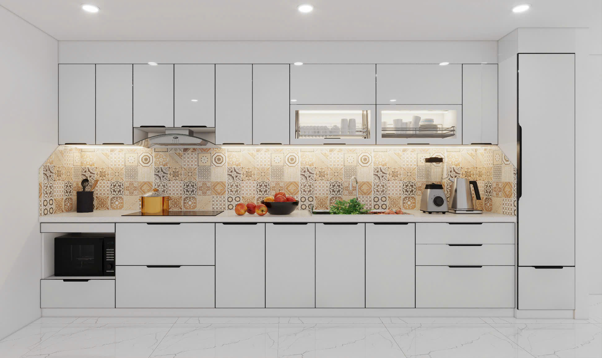 Tủ bếp inox 304 cánh kính CK26