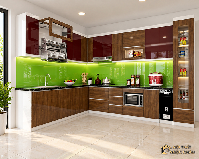 Tủ bếp nhựa Acrylic giá bao nhiêu 1 mét