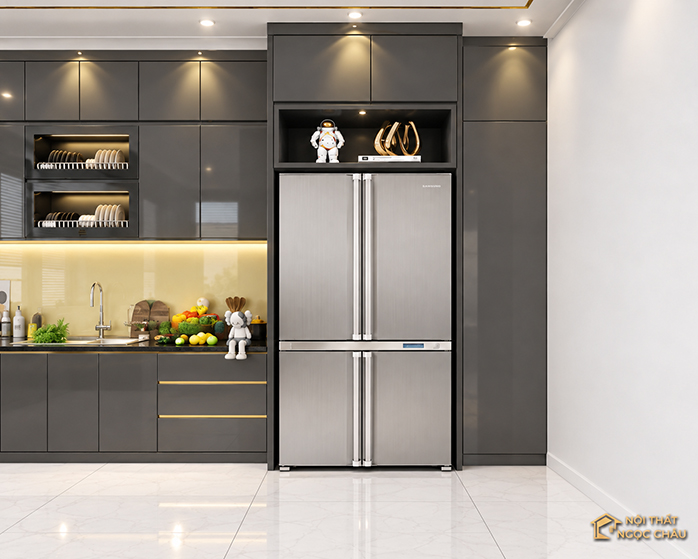 Tủ bếp nhựa Acrylic Anh Hồng - Hà Đông