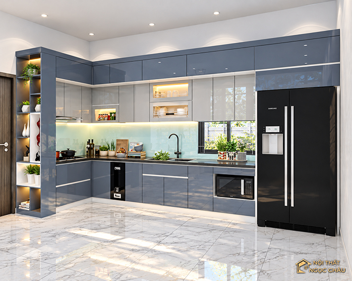 Tủ bếp nhựa nhà anh Chiến tại Phúc Lợi