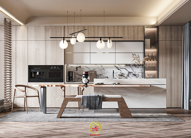 TỦ BẾP MDF AN CƯỜNG 42