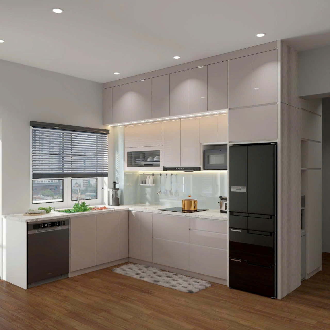 Tủ bếp nhựa Acrylic AC94