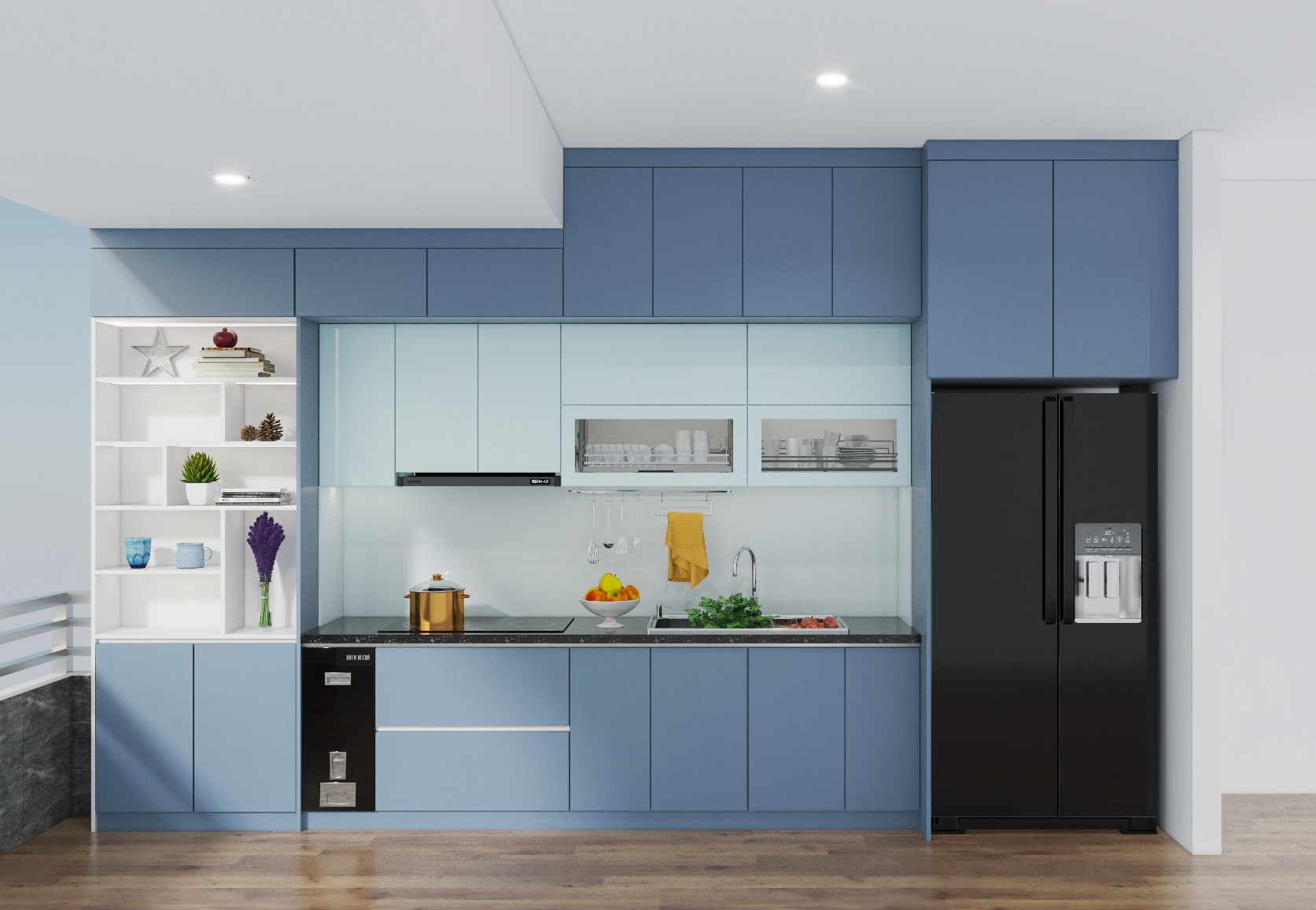 Tủ bếp acrylic AC34