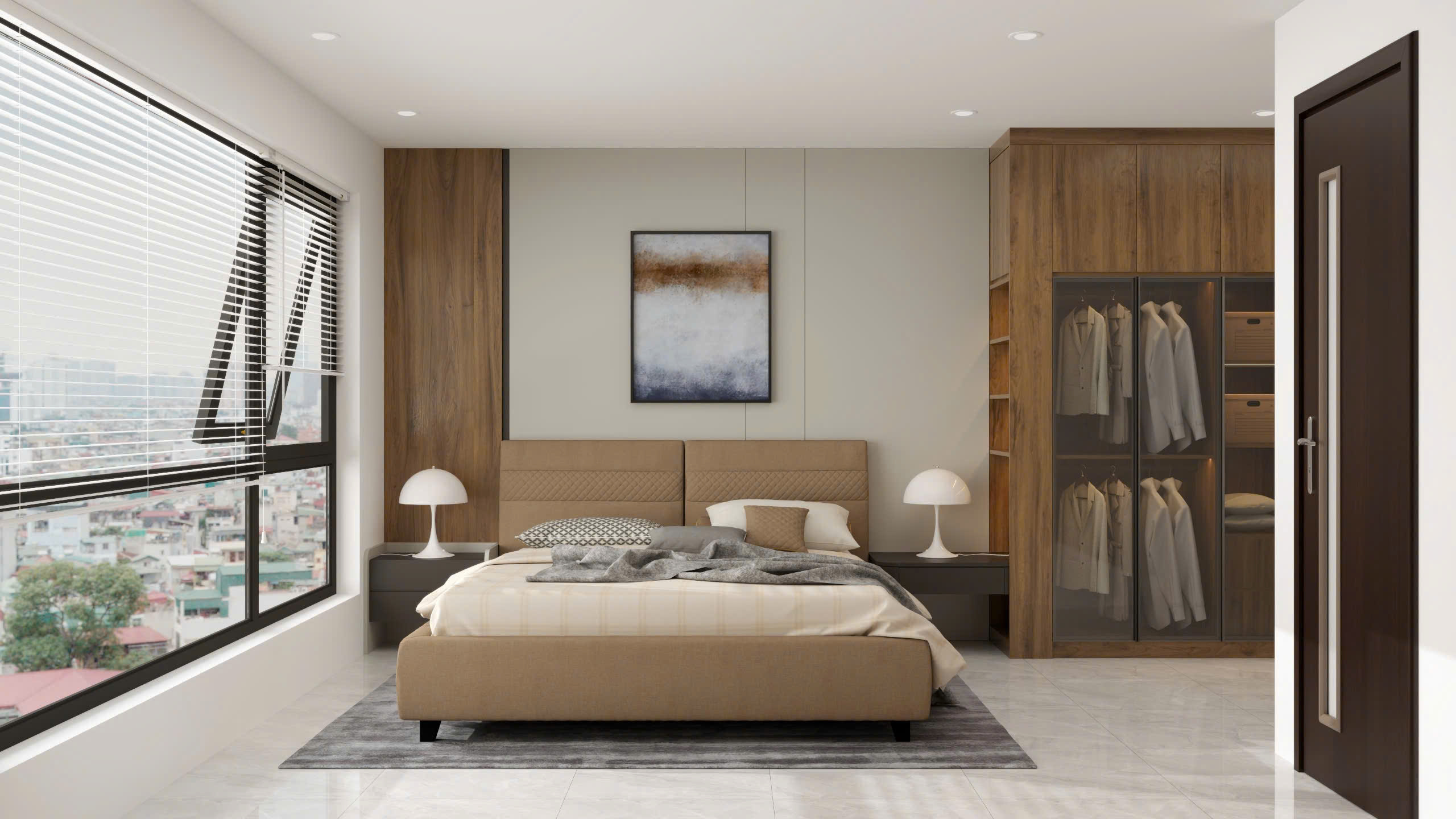 Thiết Kế Nội Thất Chung Cư Long Biên- Hà Nội- 2 ngủ